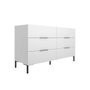 Hanah Home Cómoda Sfn-1760-Dd-1 Blanca con 6 Cajones